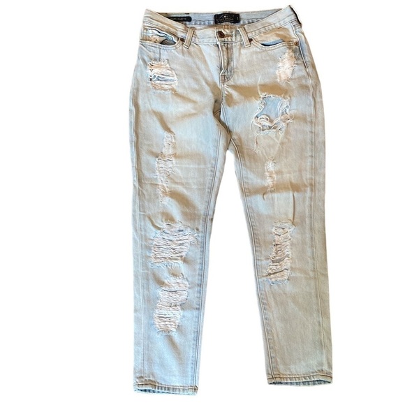 Lucky‎ brand jeans Sienna Cigarette size 0 distressed 100% cotton - Picture 1 of 6